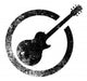 Guitar Black Ink Stamp Wall Decal