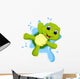 Cute turtle cartoon Wall Decal
