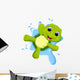 Cute turtle cartoon Wall Decal