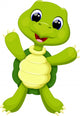 Cute turtle cartoon Wall Decal
