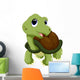 Cute turtle cartoon Wall Decal