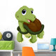 Cute turtle cartoon Wall Decal