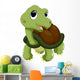 Cute turtle cartoon Wall Decal