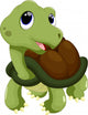 Cute turtle cartoon Wall Decal