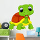Cute turtle cartoon Wall Decal