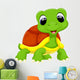 Cute turtle cartoon Wall Decal