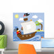 Statek Piracki Z Wielorybem Wall Decal