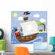Statek Piracki Z Wielorybem Wall Decal