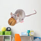Mouse Eating Nut Wall Decal