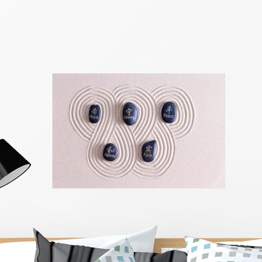 Zen Art with Stones Wall Decal