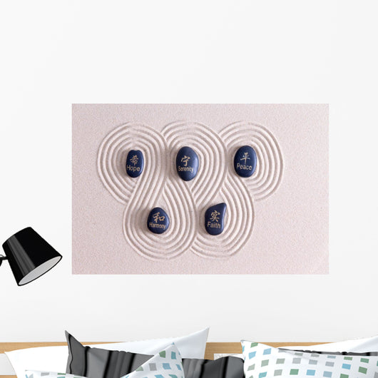 Zen Art with Stones Wall Decal