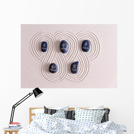 Zen Art with Stones Wall Decal