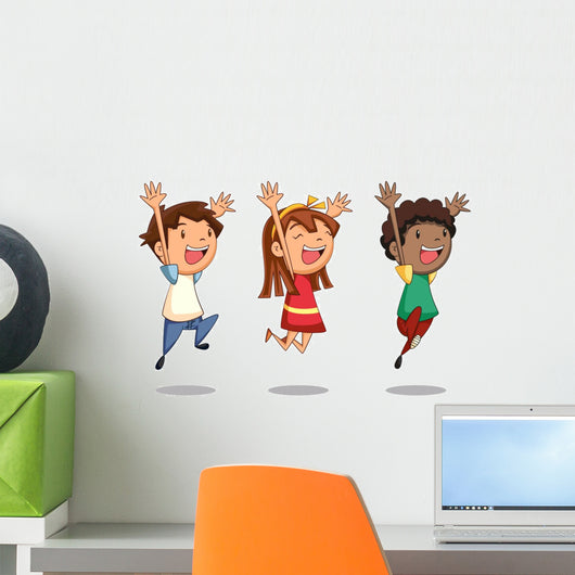 Children Jumping Wall Stickers Wall Decal