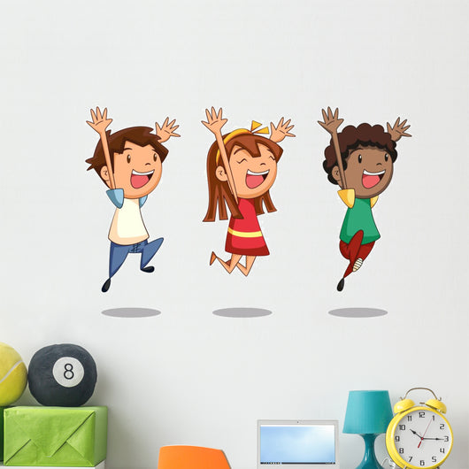 Children Jumping Wall Stickers Wall Decal
