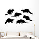 Beaver Silhouettes Wall Stickers Wall Decal