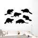 Beaver Silhouettes Wall Stickers Wall Decal