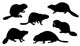 Beaver Silhouettes Wall Stickers Wall Decal