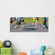 Sportler Beim Wettlauf Wall Decal