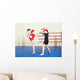 Muai Thai Fighting Women Wall Decal