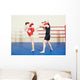 Muai Thai Fighting Women Wall Decal