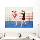 Muai Thai Fighting Women Wall Decal