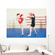 Muai Thai Fighting Women Wall Decal