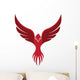 Flying Red Phoenix Wall Decal