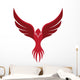 Flying Red Phoenix Wall Decal
