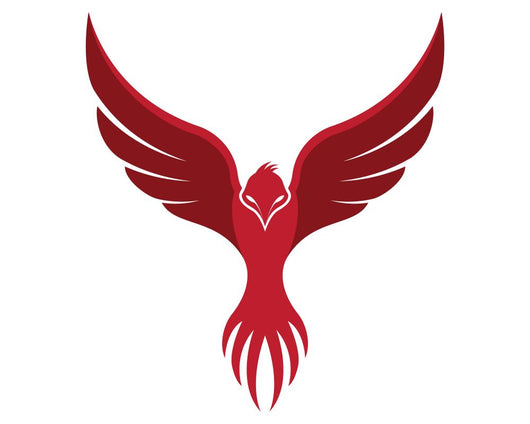 Flying Red Phoenix Wall Decal
