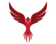 Flying Red Phoenix Wall Decal