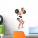 Fitness Girl Liftings Weights Wall Decal