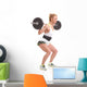 Fitness Girl Liftings Weights Wall Decal