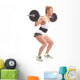 Fitness Girl Liftings Weights Wall Decal
