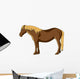 Brown Horse White Animal Wall Decal