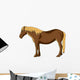 Brown Horse White Animal Wall Decal