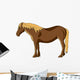 Brown Horse White Animal Wall Decal