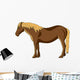 Brown Horse White Animal Wall Decal