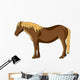 Brown Horse White Animal Wall Decal