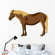 Brown Horse White Animal Wall Decal