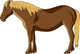 Brown Horse White Animal Wall Decal