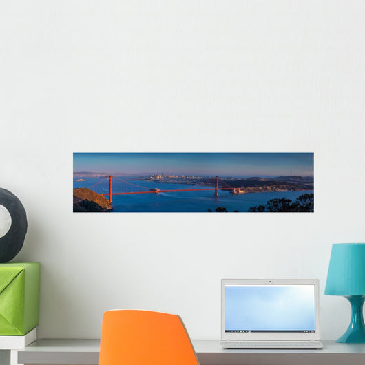 Golden Gate Bridge and Wall Decal Panoramic Wall Decal