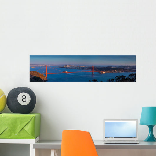 Golden Gate Bridge and Wall Decal Panoramic Wall Decal