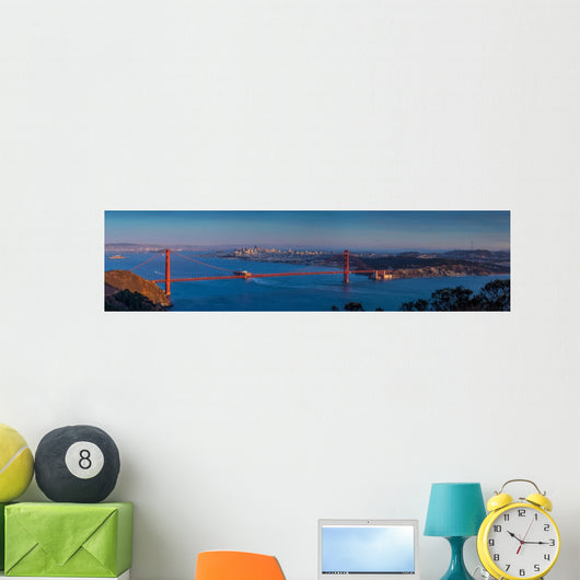 Golden Gate Bridge and Wall Decal Panoramic Wall Decal