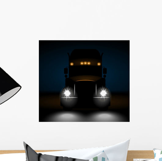 Realistic Truck Front Night Wall Decal