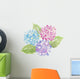 Multi-colored Hydrangea Flowers Wall Decal