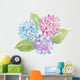 Multi-colored Hydrangea Flowers Wall Decal