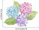 Multi-colored Hydrangea Flowers Wall Decal