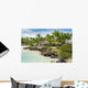 Relaxing on remote Tropical Paradise beach in Dominican Republic Wall Mural