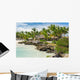 Relaxing on remote Tropical Paradise beach in Dominican Republic Wall Mural