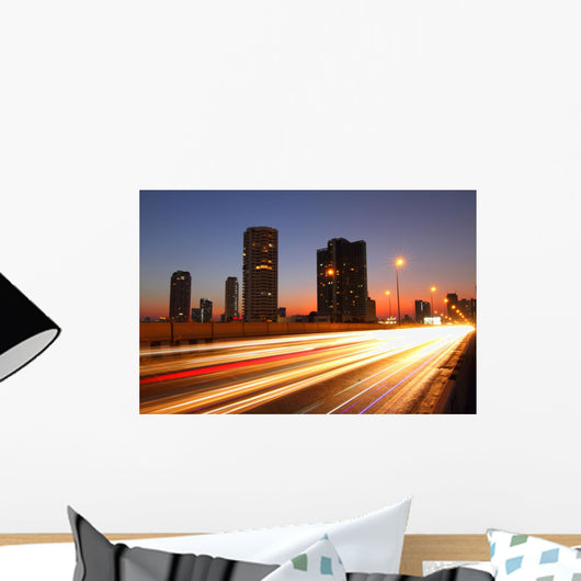 Moving Blur Light Traffic Wall Decal